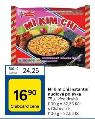 Instantní polévky Mi Kim Chi Vina Acecook