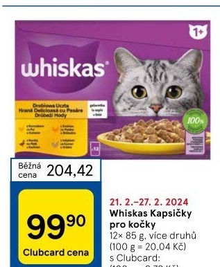 Kapsičky pro kočky Whiskas