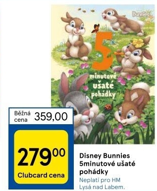 Kniha 5minutové ušaté pohádky Bunnies Disney