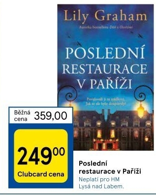 Kniha Poslední restaurace v Paříži Lily Graham