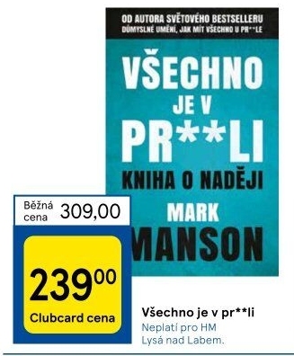Kniha Všechno je v pr**li Mark Manson