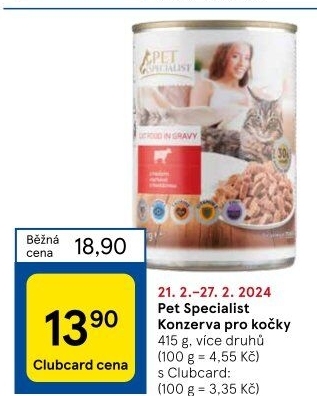 Konzerva pro kočky Pet Specialist