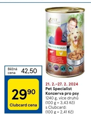 Konzerva pro psy Pet Specialist