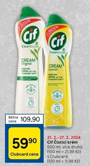 Krémový čistič Cif Cream
