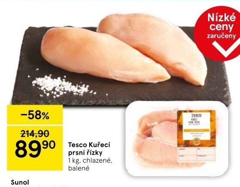 Kuřecí prsní řízky Tesco