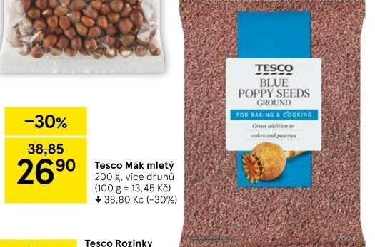 Mák modrý mletý Tesco