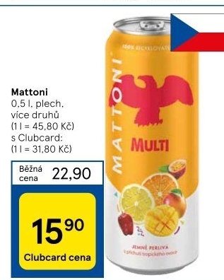 Ochucená voda Mattoni