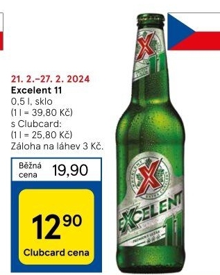 Pivo světlý ležák 11° Excelent