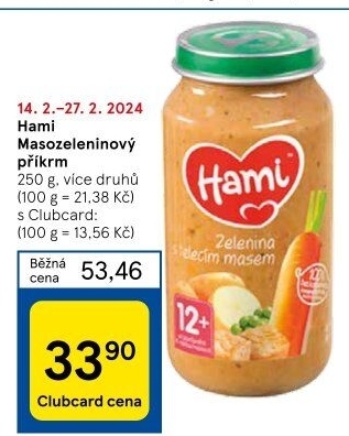 Příkrm masozeleninový Hami
