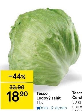 Salát ledový Tesco