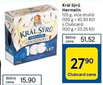 Sýr Hermelín Král sýrů