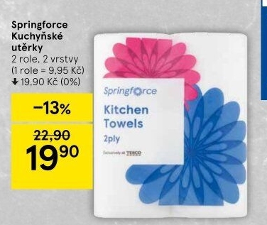 Utěrky kuchyňské 2vrstvé Springforce