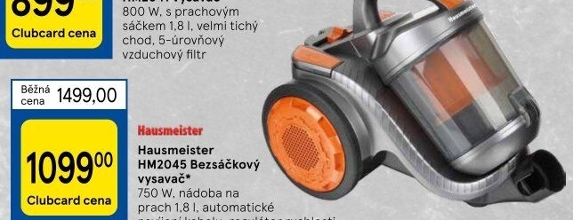 Vysavač bezsáčkový Hausmeister HM2045