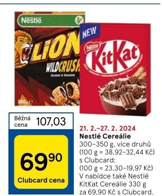 Cereálie Kit Kat Nestlé