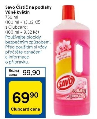 Čistič na povrchy a podlahy Savo
