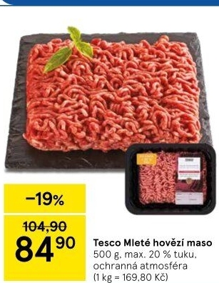Hovězí mleté maso Tesco