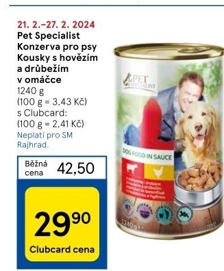 Konzerva pro psy Pet Specialist