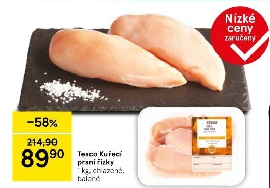Kuřecí prsní řízky Tesco