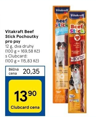 Pamlsky pro psy Beef Stick Vitakraft
