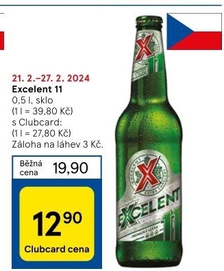 Pivo světlý ležák 11° Excelent