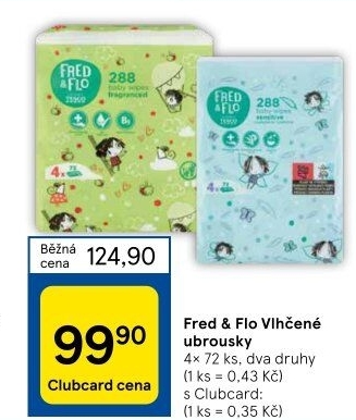 Vlhčené ubrousky Fred&amp