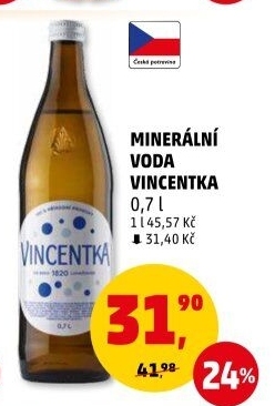 Minerální voda Vincentka
