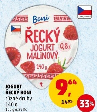 Ochucený jogurt řeckého typu Boni