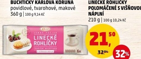 Rohlíčky linecké Klasa Pekárny a cukrárny Klatovy