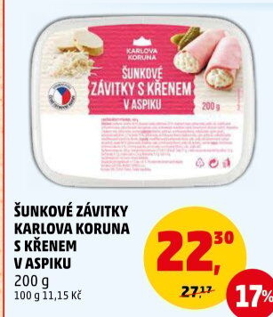Šunkový závitek s křenem Karlova Koruna