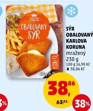 Sýr obalovaný mražený Karlova Koruna