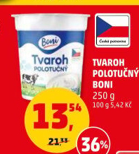 Tvaroh polotučný Boni