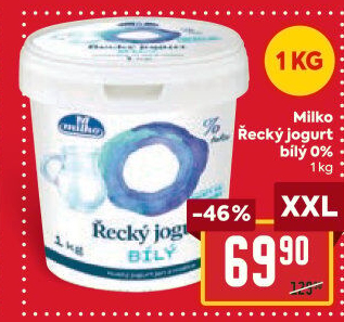 Bílý jogurt řecký 0% Milko