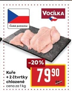 Kuře + 2 čtvrtky Vocílka