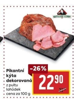 Kýta dekorovaná pikant Kostelecké uzeniny
