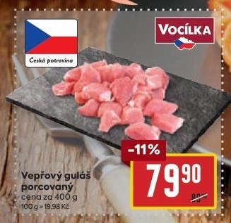 Maso na guláš vepřové Vocílka