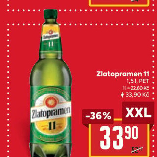Pivo světlý ležák 11° Zlatopramen