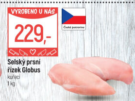 Selský kuřecí prsní řízek Globus