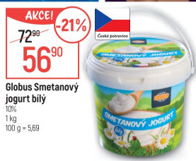 Bílý jogurt smetanový Globus