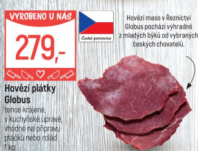 Hovězí plátky Globus