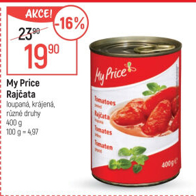 Rajčata loupaná My Price