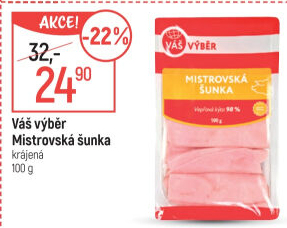 Šunka dušená Mistrovská Váš Výběr