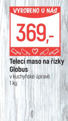 Telecí maso na řízky Globus