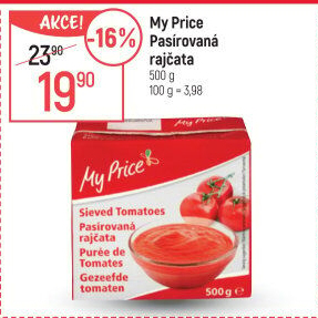 Pasírovaná rajčata My Price