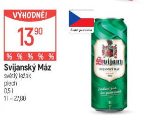 Pivo světlý ležák 11° Svijanský Máz Svijany