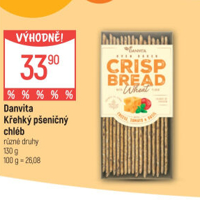 Plátky křehké Crisp bread Danvita