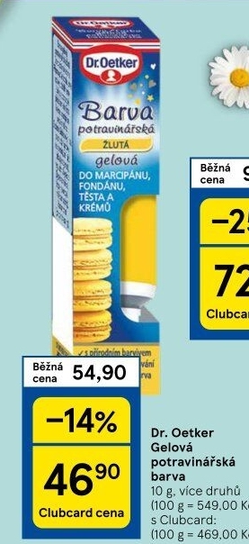 Barva potravinářská gelová Dr. Oetker