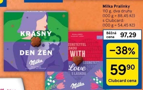 Bonboniéra Pralinky Milka