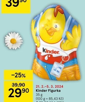 Čokoládové figurky velikonoční Kinder