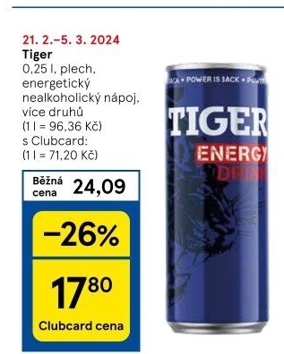 Energetický nápoj Tiger