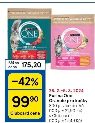 Granule pro kočky One Purina